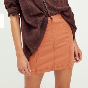 Free People Terracotta Mini Skirt 4